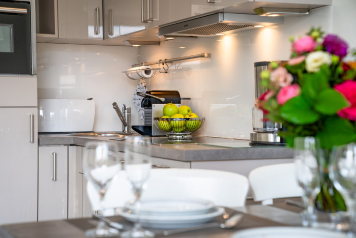 Appartement-Vermietung Bals -  - Am Friedrichshain 37 | Wohnung 3 | Sylt | Westerland, 2-Zimmer-EG-Wohnung für 2 Personen mit 1 Schlafzimmer, 1 Badezimmer, ca. 45 m2, Grundstück ca. 0 m2