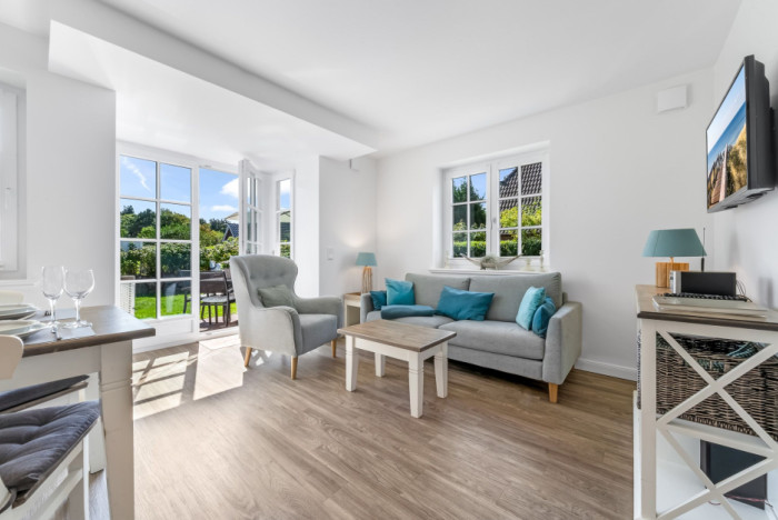 Appartement-Vermietung Bals -  - Am Friedrichshain 37 | Wohnung 3 | Sylt | Westerland, 2-Zimmer-EG-Wohnung für 2 Personen mit 1 Schlafzimmer, 1 Badezimmer, ca. 45 m2, Grundstück ca. 0 m2