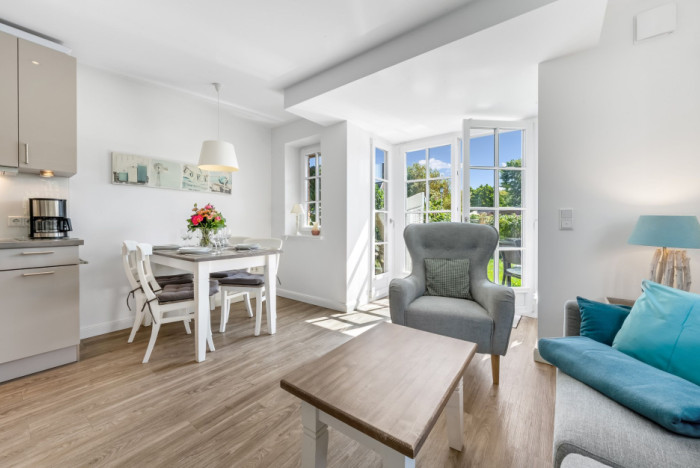 Appartement-Vermietung Bals -  - Am Friedrichshain 37 | Wohnung 3 | Sylt | Westerland, 2-Zimmer-EG-Wohnung für 2 Personen mit 1 Schlafzimmer, 1 Badezimmer, ca. 45 m2, Grundstück ca. 0 m2