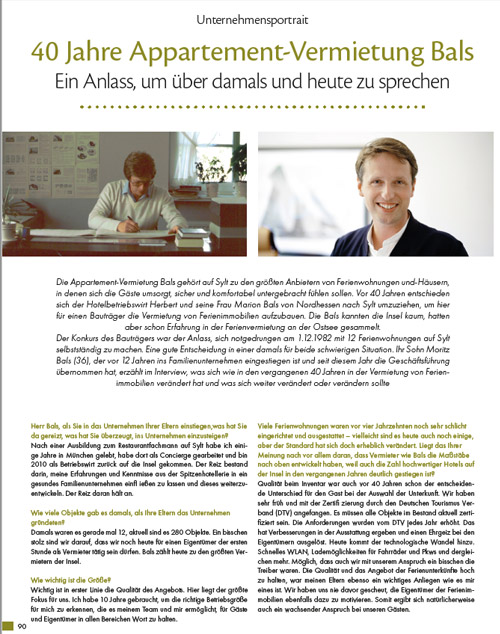 40 Jahre Appartement-Vermietung Bals 40 Jahre Appartement-Vermietung Bals