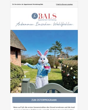 Newsletter Bals Sylt - Ostern