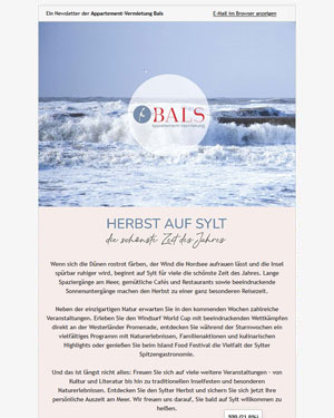 Herbst auf Sylt &ndash; die sch&ouml;nste Zeit des Jahres